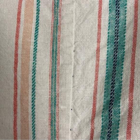 Lane Bryant Square-Neck Striped Top Linen Blend Coastal Beachy Plus Sz 24 - Picture 11 of 12